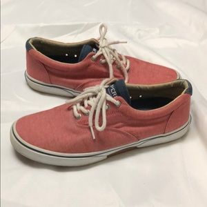 MEN’s Pink and Navy Sperry sneakers